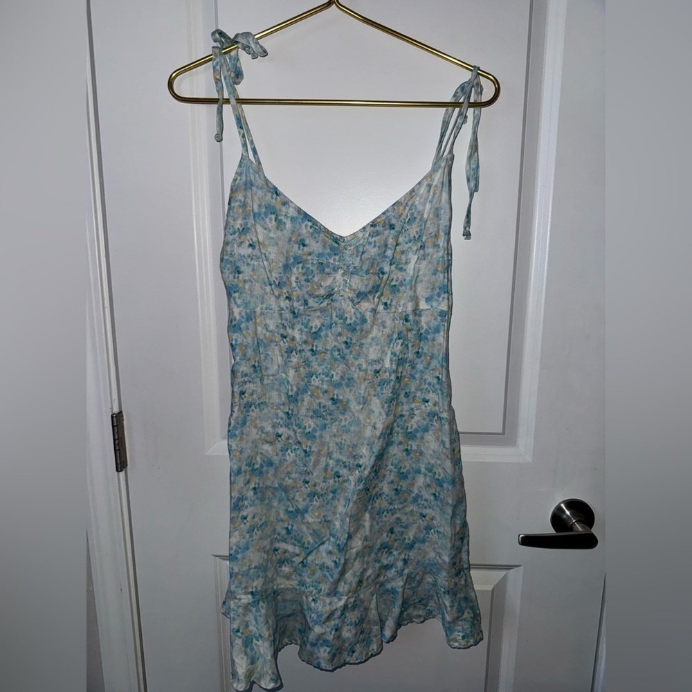 Bella Dahl Linen Smocked Floral Dress - Picture 3 of 7